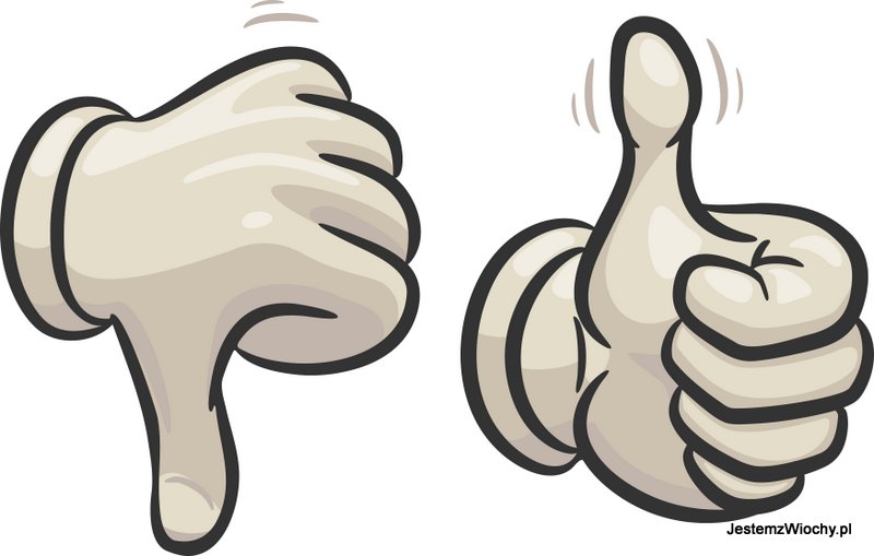 Recenzje można przedstawić za pomocą kciuka